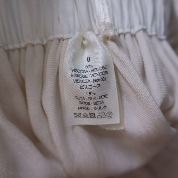 FORTE_FORTE Crush Velvet Joggers Ivory Pull On Relaxed Fit Women's 0/ US 0-2 - Picture 8 of 8